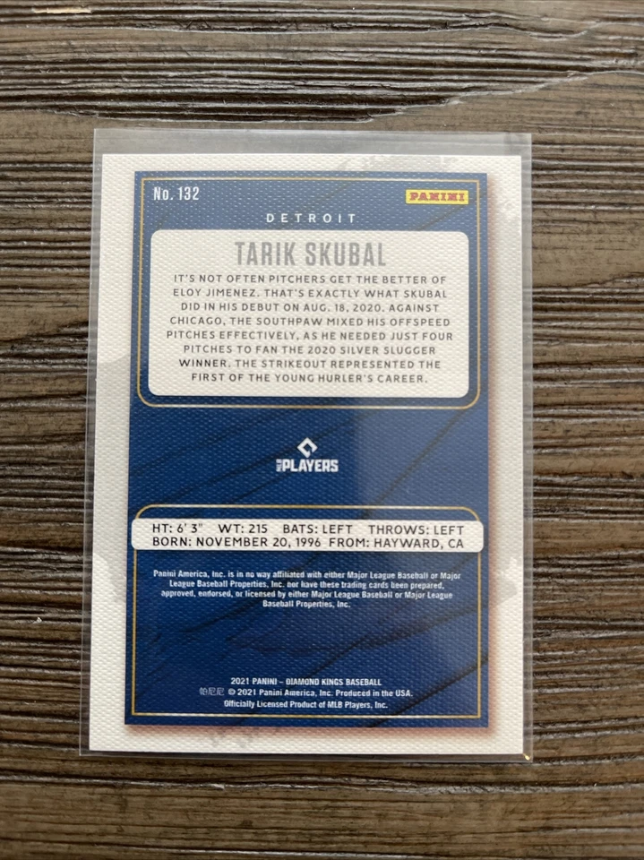 2021 Diamond Kings Tarik Skubal rookie base artist’s proof SP - Image 2 of 2