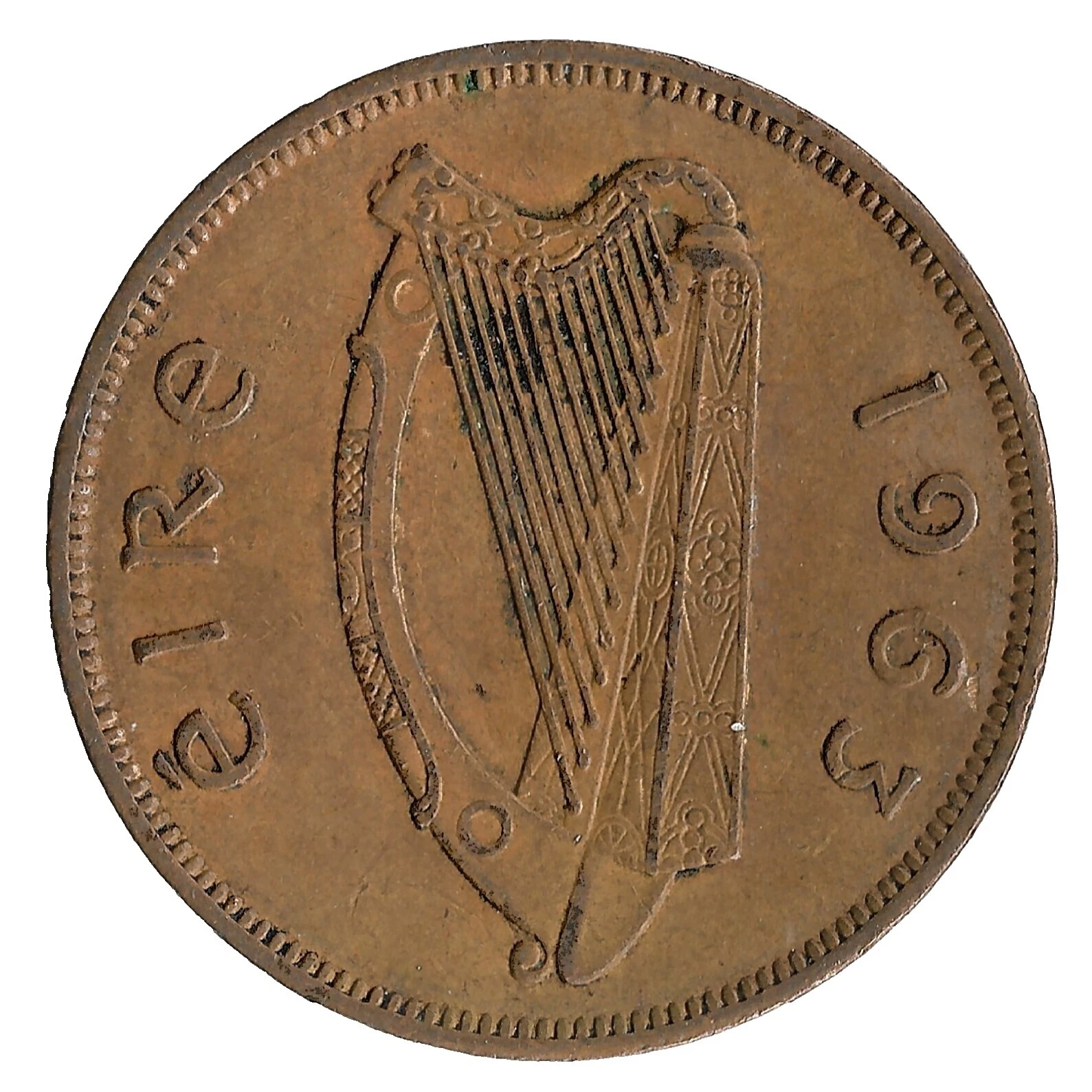 Uncertified Bronze 1968 Irish Coins