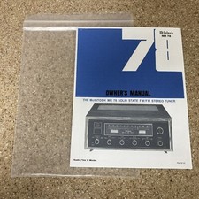 McIntosh MR 78 Manual Tuner Copy Excellent