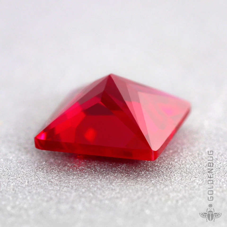 Ruby Genuine Top Quality Corundum Square Princess Cut Created Loose Gemstone EU - Image 4 of 4