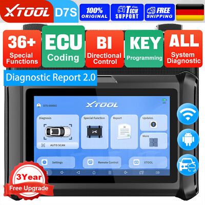 USED XTOOL D7S OBD2 Diagnosegerät Bidirektionales Scan-Tool ECU-Codierung IMMO