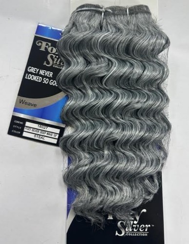 Foxy Silver Human Blend Weave Hair DEEP WAVE (SALT & PEPPER) - Bild 4 von 5