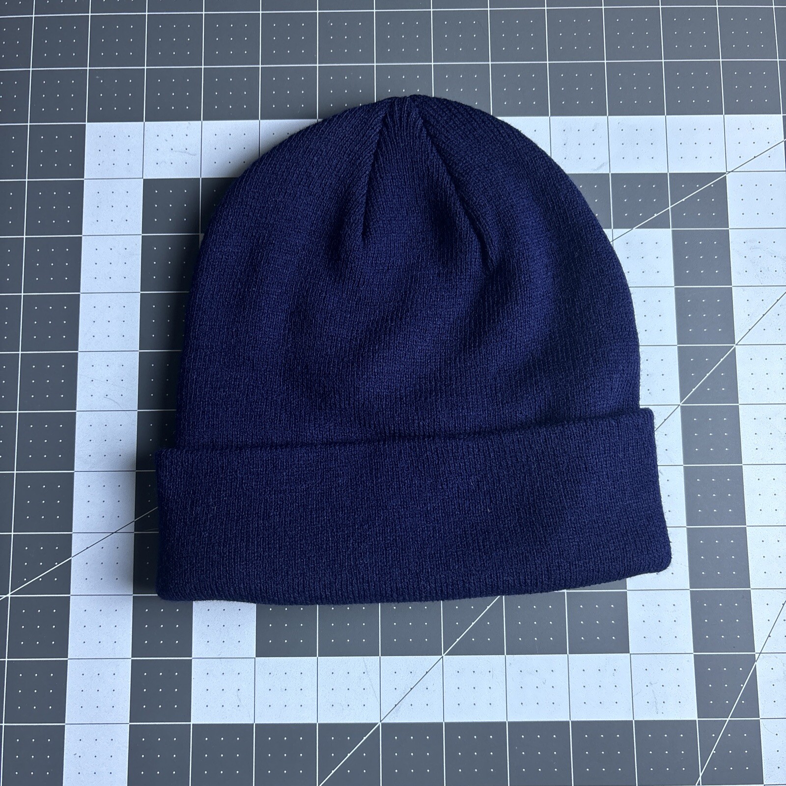 Navy Blue Skull Beanie for Men and Women - Soft Stretch Fit