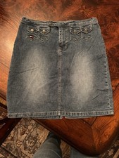 VINTAGE 1990's Y2K Hipster Tommy Hilfiger Juniors 7 Denim Jean Skirt Tommy Jean