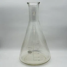 KIMAX 4000mL 4L Glass Erlenmeyer Filtering Flask Heavy Wall Side Arm Tubulation