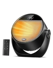  Space Heater 1500W, 60° Adjustable Tilt, 10.5ft/s Portable Electric Black