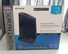 Netgear Nighthawk AX6 AX2700 WiFi 6 Stream Cable Modem Router 4 port DOCSIS 3.1