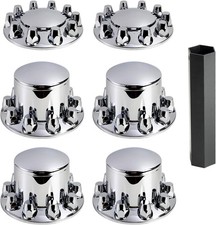 Chrome Abs Axle Cover Fits 20-24.5 Wheels Anti-fall Off Shiny For Semi Truck Chrome Abs Axle Cover Fits 20-24.5 Wheels Anti-fall Off Shiny For Semi Truck