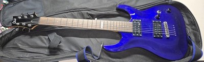ESP LTD H-51 6 string electric guitar blue with soft case nice shape
