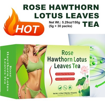 Rose Hawthorn Lotus Leaves Tea Management Healthy Body Shape 30 Packs Boxed