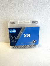 KMC X8 Chain Silver/Grey 6-8 Speed 116 Links 1/2"x3/32"