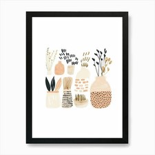 Vases And Plants 2 Art Print Framed Wall Art Poster Canvas Print Picture