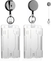 2 StüCk AusweishüLle Mit Kartenhalter, Hartplastik Transparent Vertikal Kartenhü