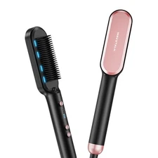 Wavytalk Ionic Hair Straightener Brush 6 Heat Settings Fast Heating