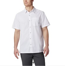 c13 Columbia PFG Slack Tide Camp Short-Sleeve Button-Down Shirt Cool White Large