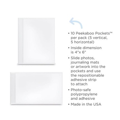 Creative Memories Peekaboo Pockets 4x6  pk of 10
