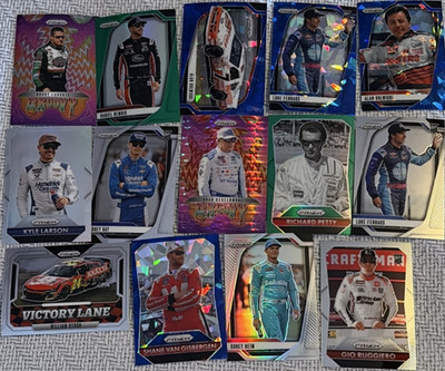 Panini Prizm NASCAR 15-Card Lot Kyle Larson Hemric Petty Rookie Victory Lane