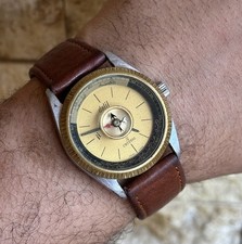 Orologio meccanico vintage anni 70 Dalil Swiss Qibla Compass 17 gioielli 35 m...