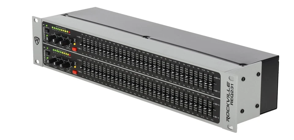 Rockville REQ231 V2 Dual 31 Band 1/3 Octave Graphic Equalizer w/ Sub-Output! - Image 4 of 4