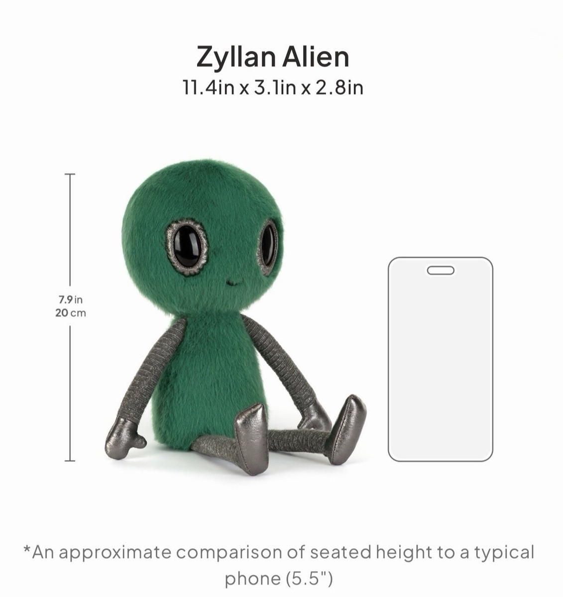 Authentic Zyllan Alien Jellycat comes with all tags no dust bag