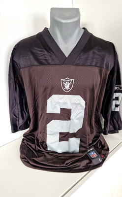 NFLJaMarcus Russel Reebok Oakland Raiders Throwback Jersey Trikot #2 schwarz
