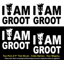 I Am Groot 2 Pack of 5" Decals Vehicles Windows Laptop Mug