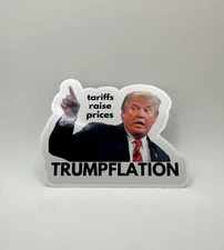 Tariffs Raise Prices Anti-Trump Inflation Stickers for Grocery Prices Gas Pump