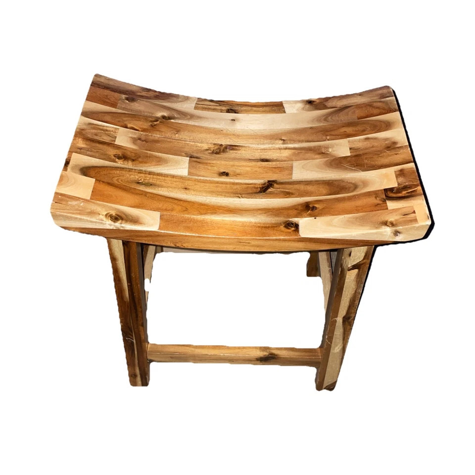 Boston Bar Stool Saddle Natural Wood 24” tall 20” wide Powell Furniture target - Image 2 of 4