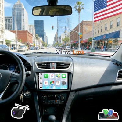 4+64GB For Suzuki Swift 2010-2016 Carplay 9'' Android 14 Stereo Radio GPS SWC Sat