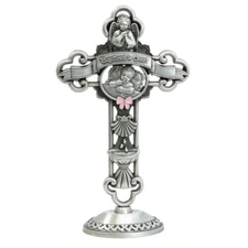 Girl Baptized In Christ Standing Cross 6 inch Sacramental First Baptism Gift