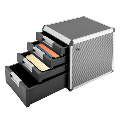 Abschließbarer Schubladenschrank Desk Organizer - Desktop File Storage Box 