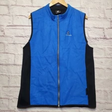 Cannondale Vest Polartec Fleece Full Zip Mens Large Blue Black Running Cycling