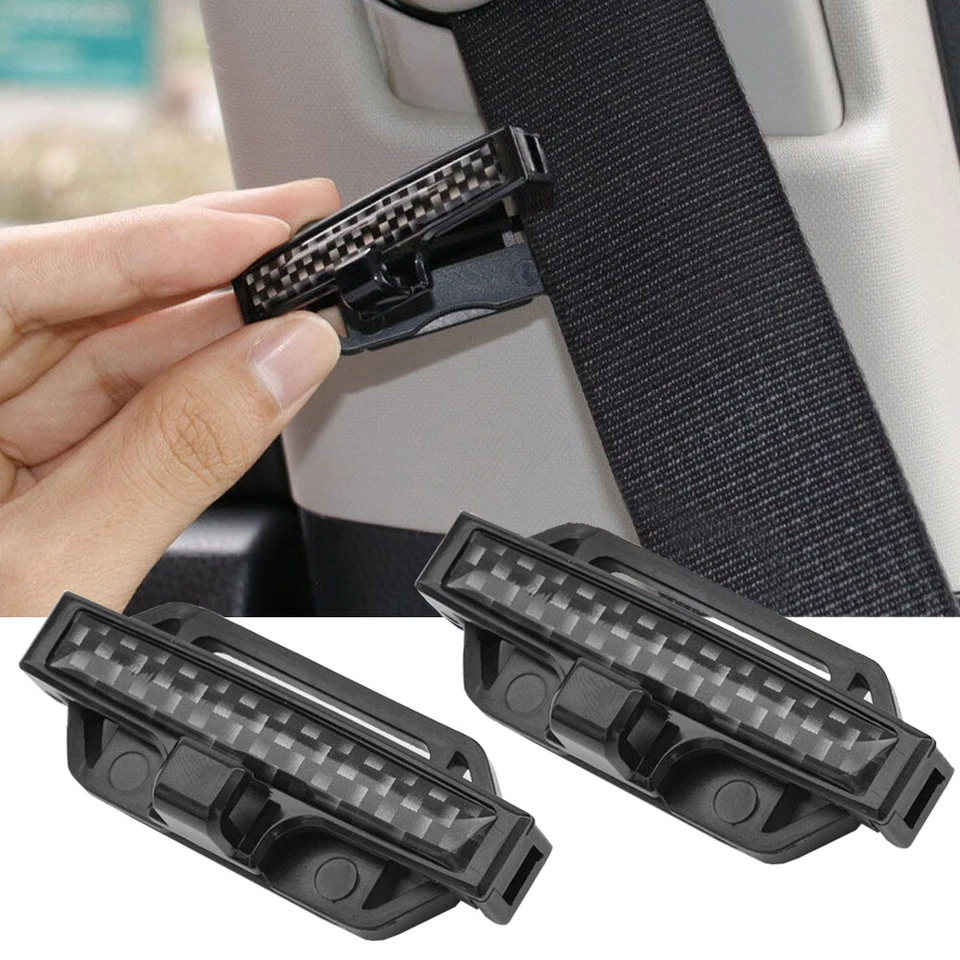 2 piezas Tapón de cinturón de seguridad de coche Clip de fijación Cinturón de seguridad Hebilla Abrazadera Accesorios de coche Foto 2 de 4