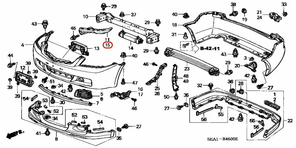 Honda OEM Driver Front Headlamp Bracket 71190-SEA-000 for Acura 2004-2008 TSX - Image 3 of 4