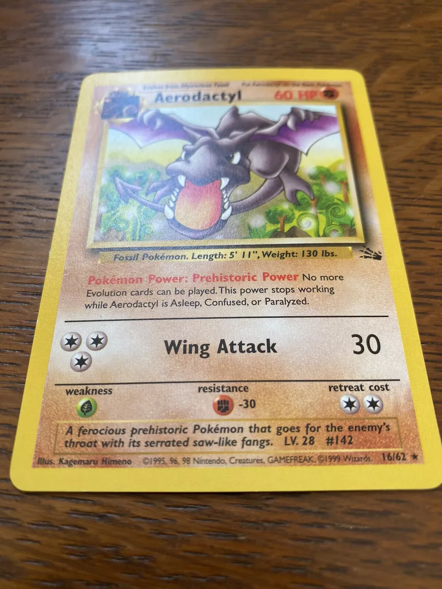 Aerodactyl 16/62 Non-Holo Rare Fossil Set Pokemon Card Near Mint