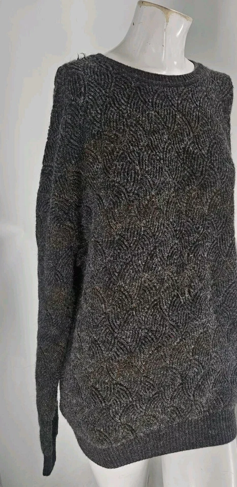 Peruvian Connection Men's Sweater Extra Large Gray Baby Alpaca Pima Cotton... - Image 3 of 4