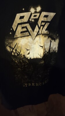 Pop Evil Rock Band T Shirt Black Size XL Trenches 