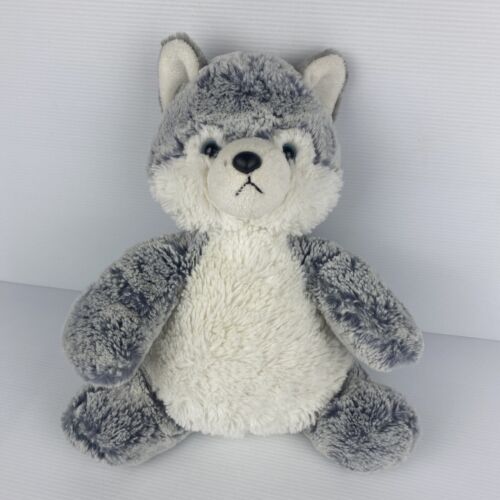 Aurora Husky Wolf Plush Puppy Dog Grey White Soft Stuffed Animal Toy 24cm Tall - Picture 1 of 11