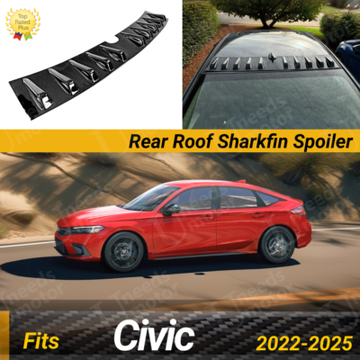 #ad Shark Fin Rear Roof Trunk Car Spoiler Fit Honda Civic 2022 2025 Vortex Generator $49.89