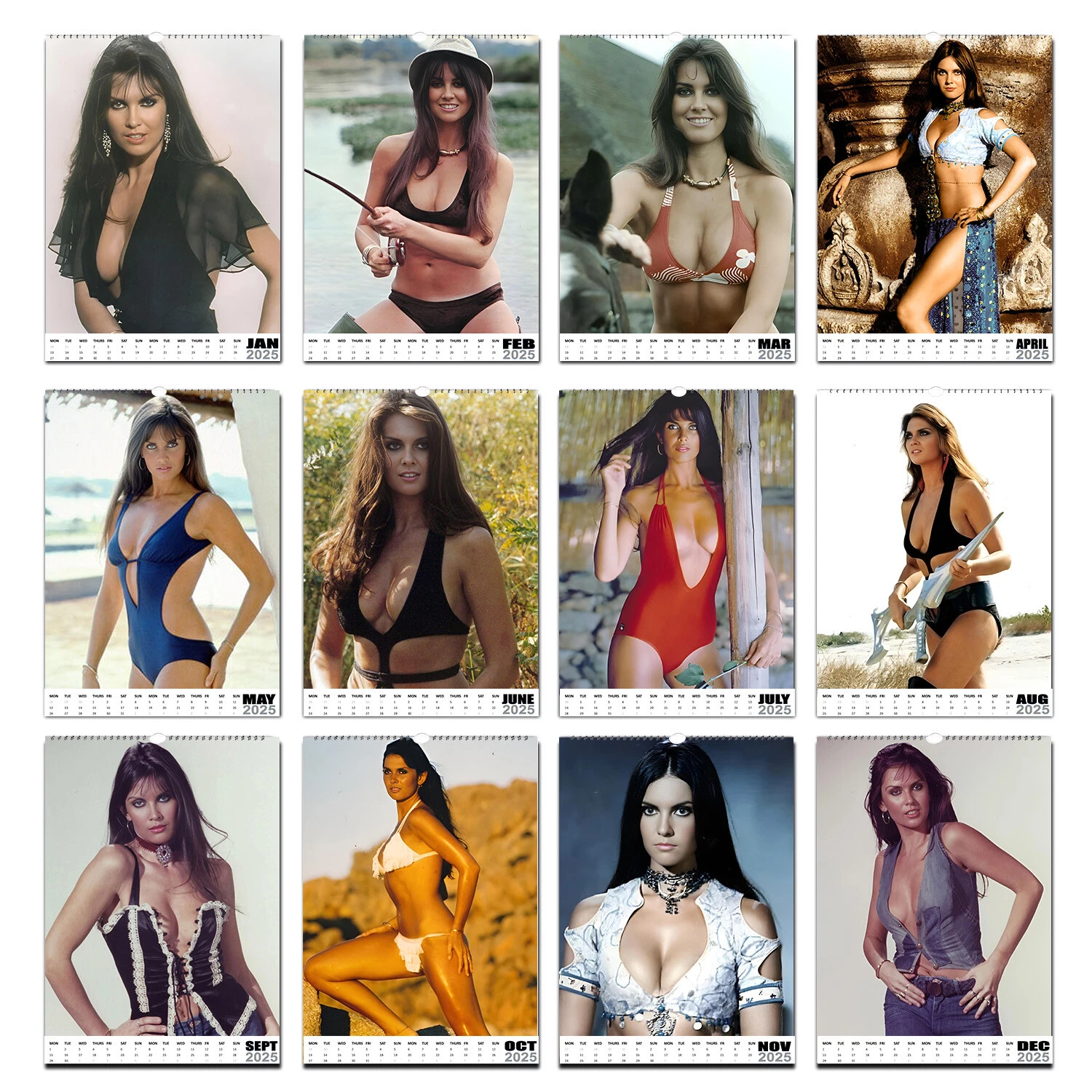 Caroline Munro Full Photo Calendar 2026/27 Vertical Wall Calendar Choose Start
