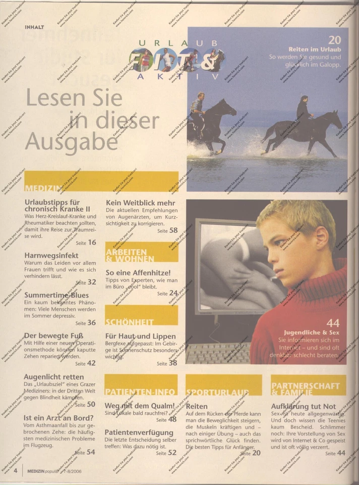Medizin Populär Juli / August 2006 - Bild 3 von 4