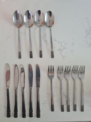 14 x Vintage Retro Besteck 60er 70er Jahre Messer Gabeln Löffel