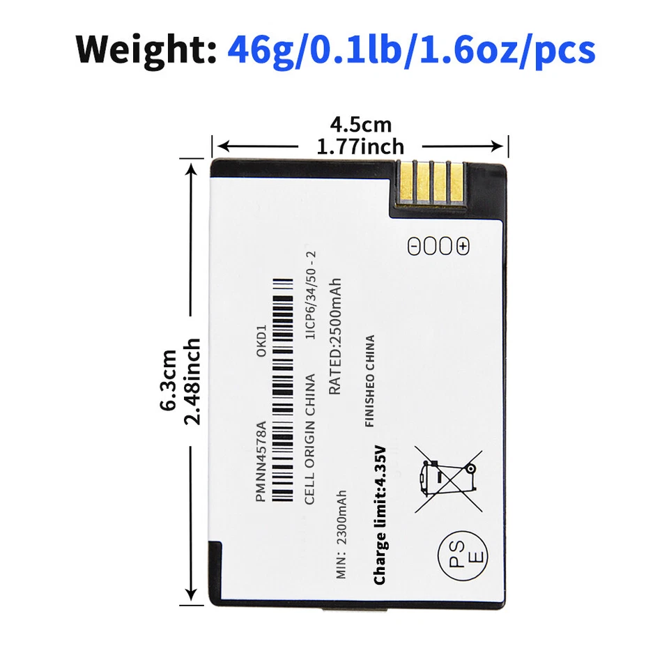 10PC PMNN4578A(BT110) 2500mAh Li-ion Battery For Motorola DTR600 DTR700 DTR720 - Image 2 of 4