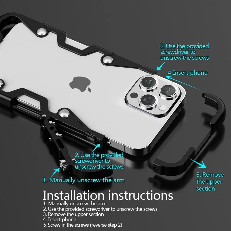 Armor Metal Bumper Shockproof Case For Samsung S24 S23 FE S22 Note 20 Ultra S21+ - Picture 17 of 39