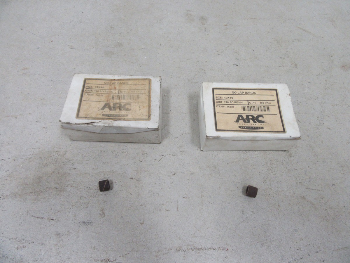 180 Pieces 1/2 x 1/2 No-Lap Sanding Bands Bands USA MADE 180 and