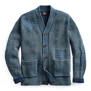 mens patchwork cardigan
