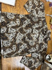 Vintage Monzini Collection Animal Print Long Sleeve Button Up Shirt Disco