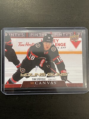 2020-21 UD Series 2 Young Guns Canvas C211 Tim Stutzle Senators Beauty!