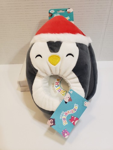 Brand New Squishmallow Youth Slippers Size 11/12 Penguin Luna Christmas Plush - Picture 3 of 5
