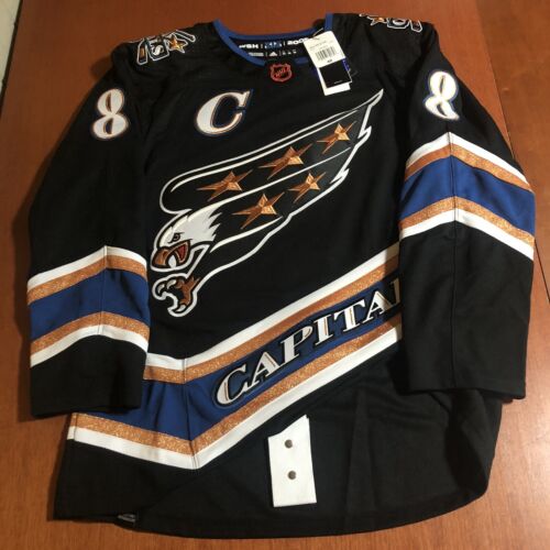 Adidas Alex Ovechkin Washington Capitals Eagle Reverse Retro 2.0 Jersey Black 46